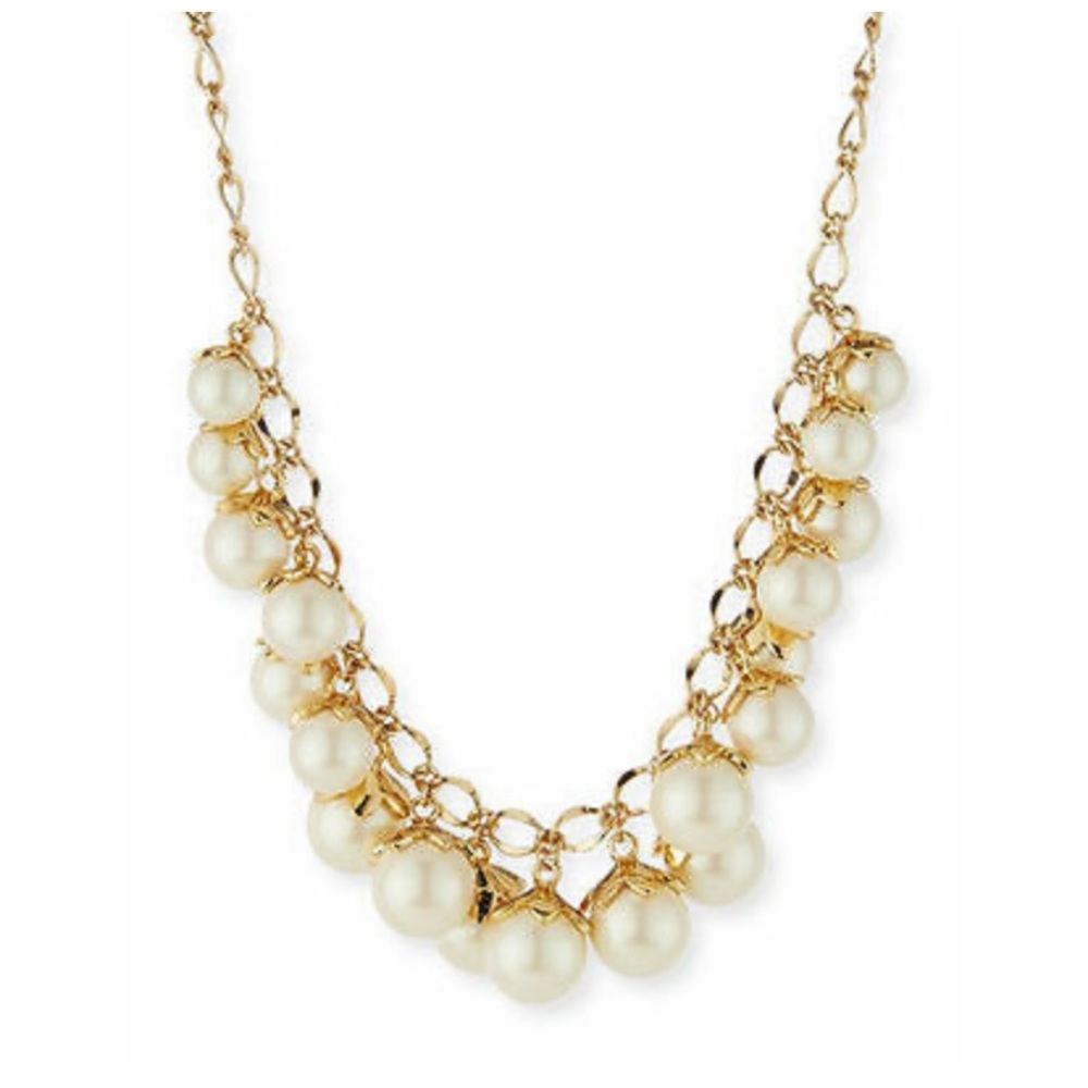NWT Kate Spade Petaled Pearls Necklace, Gold
